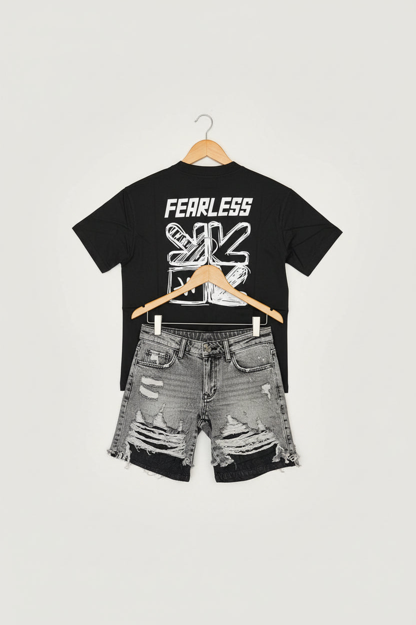 Jeans corto strappi