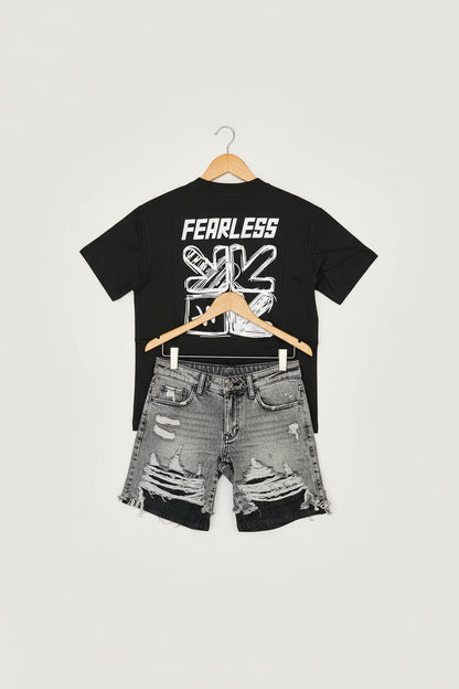 Jeans corto strappi