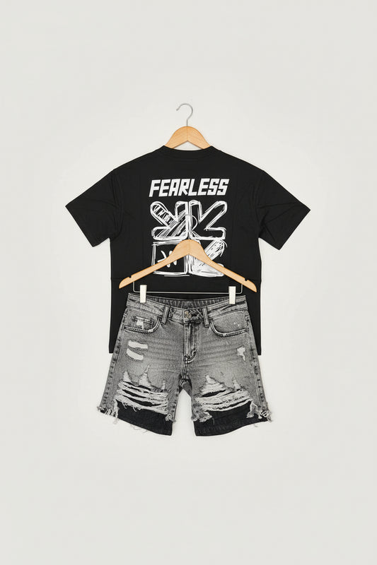 Jeans corto strappi