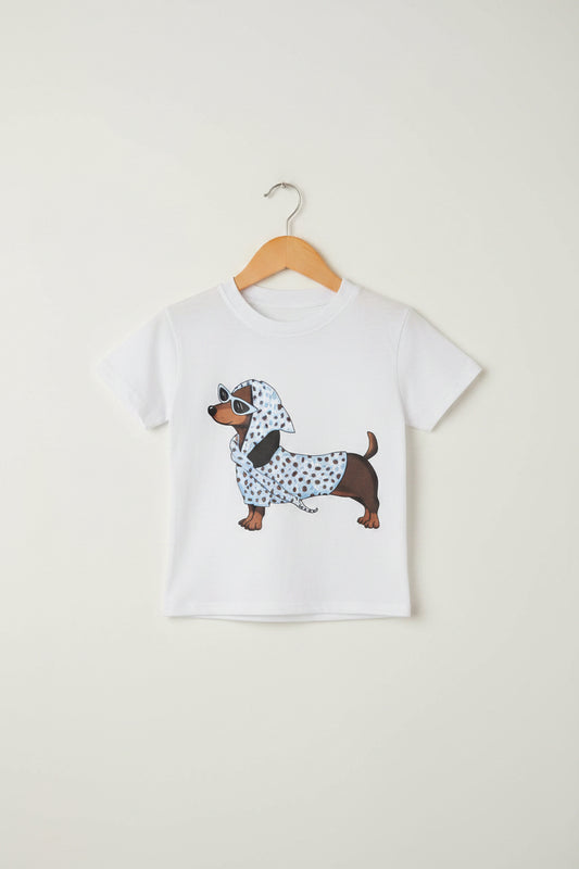 T-shirt dog maculato