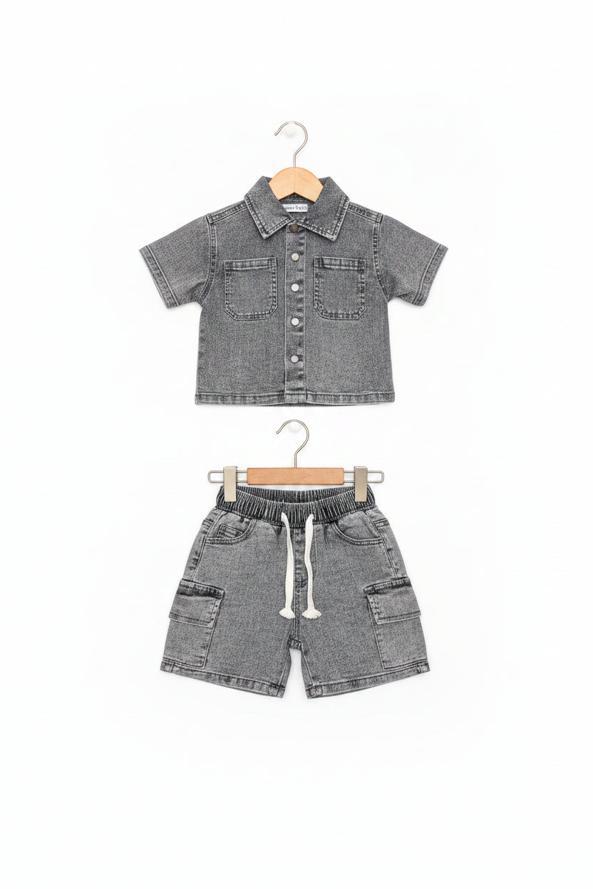 Completo denim neonato