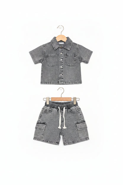Completo denim neonato