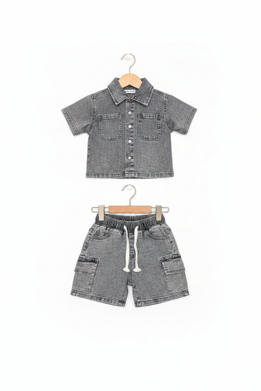 Completo denim neonato