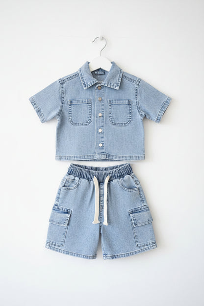 Completo denim neonato